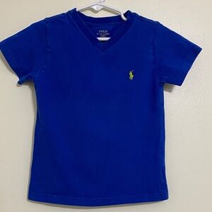 Polo by Ralph Lauren Kids Royal Blue V-neck Tee
